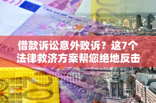 武汉借款诉讼意外败诉？这7个法律救济方案帮您绝地反击！