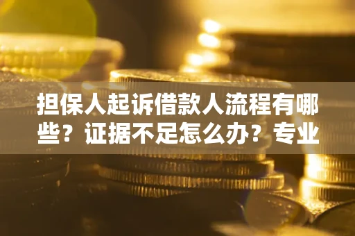 武汉担保人起诉借款人流程有哪些？证据不足怎么办？专业律师解答