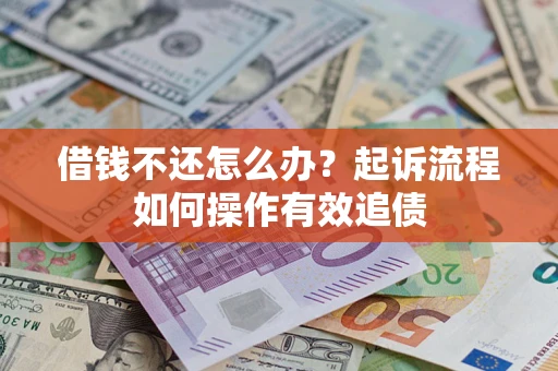 武汉借钱不还怎么办？起诉流程如何操作有效追债