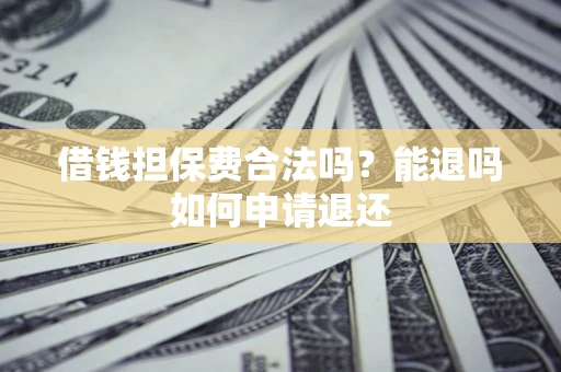 武汉借钱担保费合法吗？能退吗如何申请退还