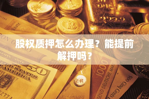 武汉股权质押怎么办理？能提前解押吗？