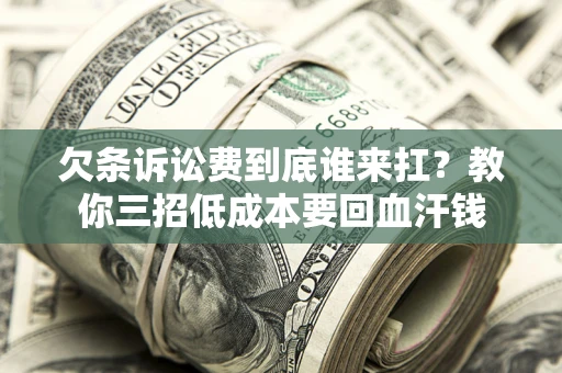 武汉欠条诉讼费到底谁来扛？教你三招低成本要回血汗钱